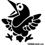 Airbrush Tattoo Komik Kuş Yapışkanlı Stencil Süsleme ve Boyama Kalıbı