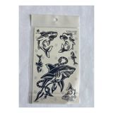 Airbrush Tattoo Köpek Balığı 18x11 cm Yarı Kalıcı Geçici Dövme