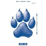 Airbrush Tattoo Köpek Pati 5 Cm Minimal Geçici Dövme Yarı Kalıcı Geçici Dövme