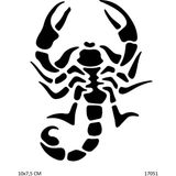 Airbrush Tattoo Kral Akrep Yapışkanlı Stencil Süsleme ve Boyama Kalıbı