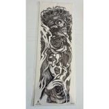 Airbrush Tattoo Kral Ölü 1 Hafta Kalıcı Tam Kol Bacak Yapıştırma Geçici Dövme 46 Cm