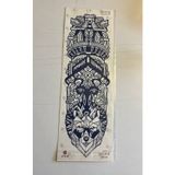 Airbrush Tattoo Kurt 3 Hafta Kalıcı Tam Kol Bacak Kaplama Yapıştırma Geçici Dövme 46 Cm
