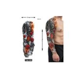 Airbrush Tattoo Kurt Göz 1 Hafta Kalıcı Tam Kol Bacak Yapıştırma Geçici Dövme 46 Cm