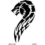 Airbrush Tattoo Kurt Kafası Yapışkanlı Stencil Süsleme ve Boyama Kalıbı