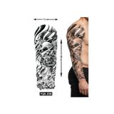 Airbrush Tattoo Kuru Kafa Kartal 1 Hafta Kalıcı Tam Kol Bacak Yapıştırma Geçici Dövme 46 Cm