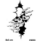 Airbrush Tattoo Kuru Kafa Saldırısı Yapışkanlı Stencil Süsleme ve Boyama Kalıbı
