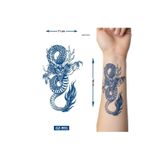 Airbrush Tattoo Kuyruklu Dragon 1 Ay Kalıcı Geçici Dövme Yapıştırma Dövme
