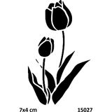 Airbrush Tattoo Lale Yapışkanlı Stencil Süsleme ve Boyama Kalıbı