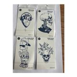 Airbrush Tattoo Life 4 Adet Minimal 11x8 cm 3 Hafta Kalıcı Yarı Kalıcı Geçici Dövme