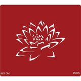 Airbrush Tattoo Lotus Çiçeği Yapışkanlı Stencil Süsleme ve Boyama Kalıbı