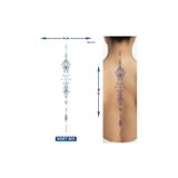 Airbrush Tattoo Lotus Kar Tanesi 48 Cm Büyük Boy Yarı Kalıcı Sırt Dövmesi