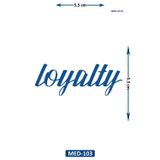 Airbrush Tattoo Loyalty 5 Cm Minimal Geçici Dövme Yarı Kalıcı Geçici Dövme