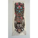 Airbrush Tattoo Lucifer 1 Hafta Kalıcı Tam Kol Bacak Yapıştırma Geçici Dövme 46 Cm