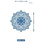 Airbrush Tattoo Mandala 5 Cm Minimal Geçici Dövme Yarı Kalıcı Geçici Dövme