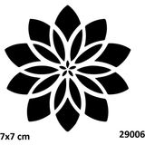 Airbrush Tattoo Mandala Modeli Sırt Stencil Süsleme ve Boyama Kalıbı