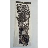 Airbrush Tattoo Mekanik 1 Hafta Kalıcı Tam Kol Kaplama Bacak Yapıştırma Geçici Dövme 46 Cm