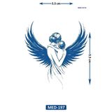 Airbrush Tattoo Melek Aşkı 5 Cm Minimal Geçici Dövme Yarı Kalıcı Geçici Dövme