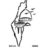 Airbrush Tattoo Mescidi Aksa Filistin Stencil Süsleme ve Boyama Kalıbı