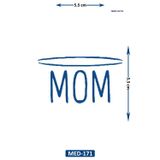 Airbrush Tattoo Mom 5 Cm Minimal Geçici Dövme Yarı Kalıcı Geçici Dövme