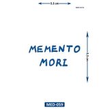 Airbrush Tattoo Momento Mori 5 Cm Minimal Geçici Dövme Yarı Kalıcı Geçici Dövme