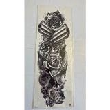 Airbrush Tattoo Mücadele 1 Hafta Kalıcı Tam Kol Kaplama Bacak Yapıştırma Geçici Dövme 46 Cm