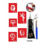 Airbrush Tattoo Müzik ve Dans Desenleri Hint Kınası ile Geçici Dövme Yapma Seti