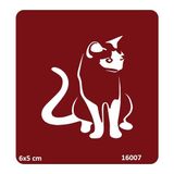 Airbrush Tattoo Narin Kedi Yapışkanlı Stencil Süsleme ve Boyama Kalıbı