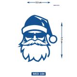Airbrush Tattoo Noel Baba 5 Cm Minimal Geçici Dövme Yarı Kalıcı Geçici Dövme