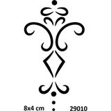 Airbrush Tattoo Noktalı Zarif Hatlar Yapışkanlı Stencil Süsleme ve Boyama Kalıbı