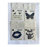 Airbrush Tattoo Öpücük 4 Adet Birden Minimal 3 Hafta Kalıcı Geçici Dövme Seti