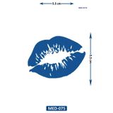 Airbrush Tattoo Öpücük 5 Cm Minimal Geçici Dövme Yarı Kalıcı Geçici Dövme