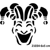 Airbrush Tattoo Palyaço Stencil Süsleme ve Boyama Kalıbı