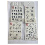 Airbrush Tattoo Parmaklar 4 Adet Minimal 11x8 cm 3 Hafta Kalıcı Yarı Kalıcı Geçici Dövme