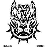 Airbrush Tattoo Pitpul Köpek Yapışkanlı Stencil Süsleme ve Boyama Kalıbı