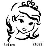 Airbrush Tattoo Prenses Yapışkanlı Stencil Süsleme ve Boyama Kalıbı