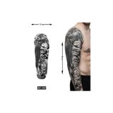 Airbrush Tattoo Pusula 1 Haftalık Tam Kol Bacak Yapıştırma Geçici Dövme 48 Cm