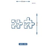 Airbrush Tattoo Puzzle 5 Cm Minimal Geçici Dövme Yarı Kalıcı Geçici Dövme