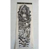 Airbrush Tattoo Saat Kız 1 Hafta Kalıcı Tam Kol Kaplama Bacak Yapıştırma Geçici Dövme 46 Cm