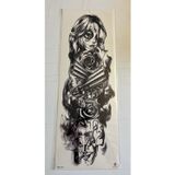 Airbrush Tattoo Saldır 1 Hafta Kalıcı Tam Kol Bacak Yapıştırma Geçici Dövme 46 Cm