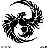 Airbrush Tattoo Sarmal Ejderha Yapışkanlı Stencil Süsleme ve Boyama Kalıbı