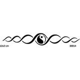 Airbrush Tattoo Sarmal Ying-Yang Yapışkanlı Stencil Süsleme ve Boyama Kalıbı