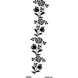 Airbrush Tattoo Sarmaşık Gül Yapışkanlı Stencil Süsleme ve Boyama Kalıbı Stencil Kalıp