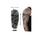 Airbrush Tattoo Savaşçı Kız 1 Hafta Kalıcı Tam Kol Kaplama Bacak Yapıştırma Geçici Dövme 46 Cm