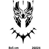 Airbrush Tattoo Savaşçı Maskesi Yapışkanlı Stencil Süsleme ve Boyama Kalıbı