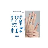 Airbrush Tattoo Sevimli Hayvanlar Minimal Parmak Dövmeleri Yarı Kalıcı Geçici Dövme