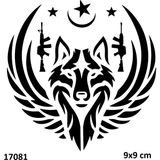 Airbrush Tattoo Silah Kurt Yapışkanlı Stencil Süsleme ve Boyama Kalıbı Stencil Kalıp