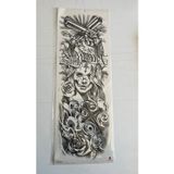 Airbrush Tattoo Sinirli 1 Hafta Kalıcı Tam Kol Kaplama Bacak Yapıştırma Geçici Dövme 46 Cm