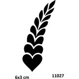 Airbrush Tattoo Sıralı Kalpler Yapışkanlı Stencil Süsleme ve Boyama Kalıbı