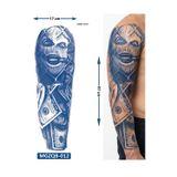 Airbrush Tattoo Soygun Para Yarı Kalıcı Tam Kol Bacak Kaplama Geçici Dövme