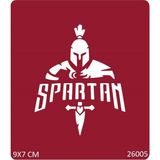 Airbrush Tattoo Sparta Sacaşçısı Yapışkanlı Stencil Süsleme ve Boyama Kalıbı